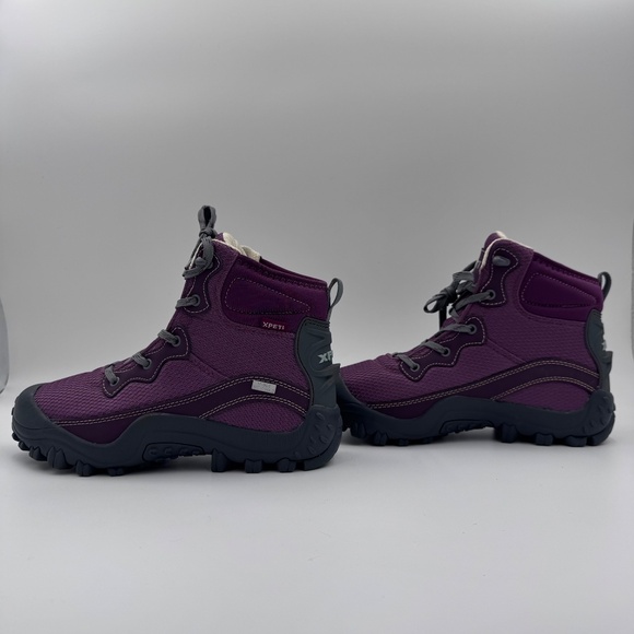 NWOT Women's Size 9 XPETI Dimo Purple Waterproof Outdoor Hiking Boots - Picture 2 of 11